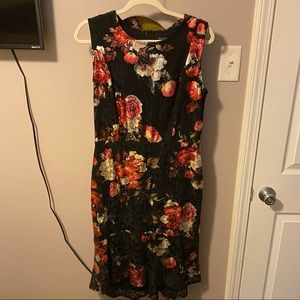 BLACK FLORAL DRESS